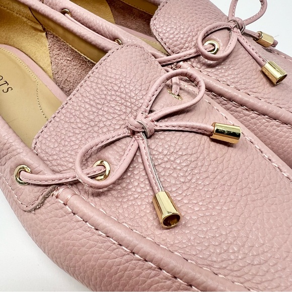 Talbots Jessie Soft Pink Driving Loafers Women’s 8 Pebbled Leather Moccasins - Picture 4 of 11
